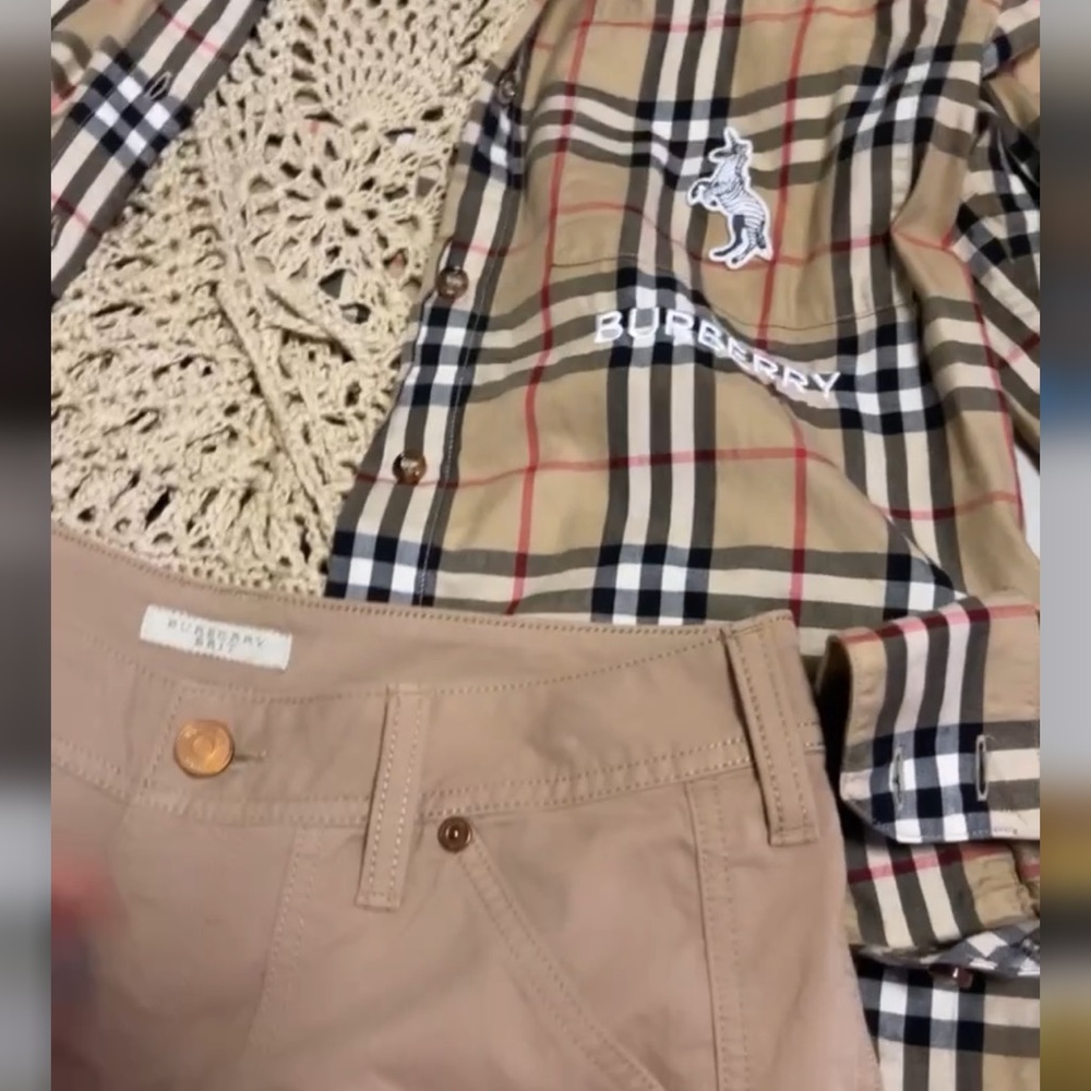 💯%❤️🫶🏻 authentic burberry shirt and pants ❤️🫶🏻
